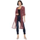 Juniors' Crave Fame Polka-dot & Floral Bell Sleeve Kimono, Teens, Size: Small, Purple