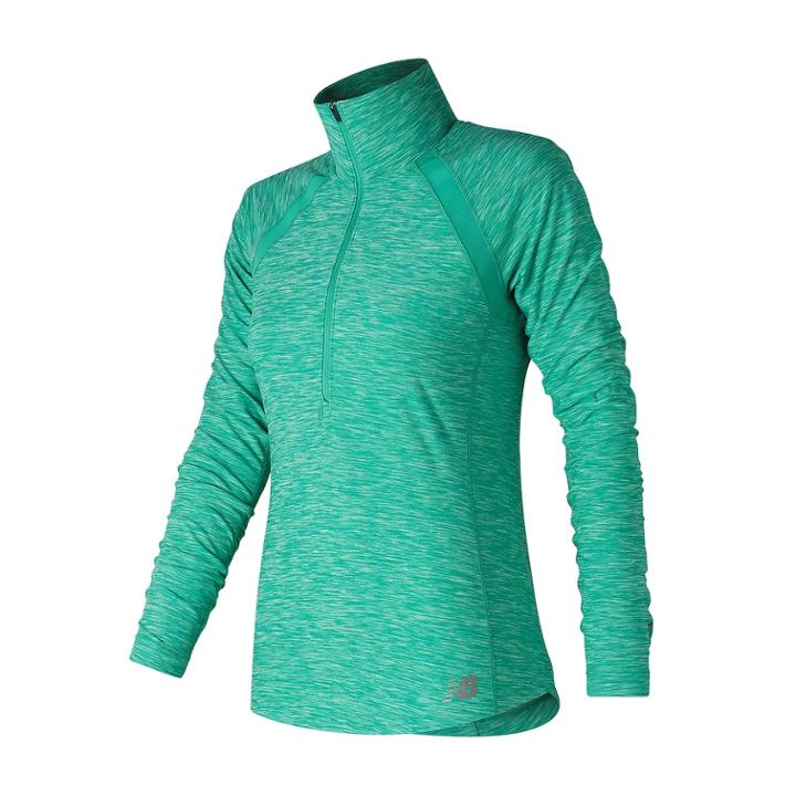 Women's New Balance Anticipate Half Zip Top, Size: Large, Orange