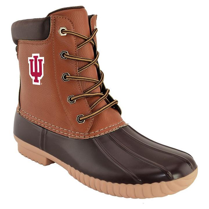 Men's Indiana Hoosiers Duck Boots, Size: 9, Brown