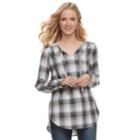 Women's Sonoma Goods For Life&trade; Splitneck Tunic, Size: Large, Grey (charcoal)