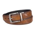 Men's Sonoma Goods For Life&trade; Feather-edge Reversible Belt, Size: Medium, Dark Brown