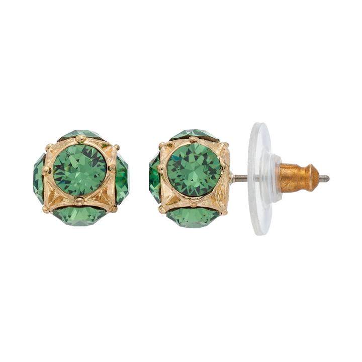 Dana Buchman Crystal Button Stud Earrings, Women's, Green