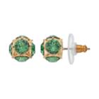 Dana Buchman Crystal Button Stud Earrings, Women's, Green