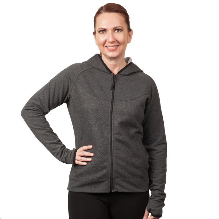 Women's Huntworth Jacquard Diamond & French Terry Jacket, Size: Medium, Grey (charcoal)