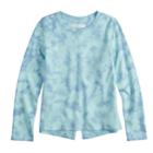 Girls 7-16 Harper & Elliott Split Back Pullover, Size: Large, Turquoise/blue (turq/aqua)