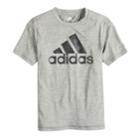 Boys 8-20 Adidas Melange Performance Tee, Size: Large, Dark Grey