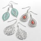 Mudd&reg; Silver Tone Simulated Crystal Teardrop And Marquise Drop Earring Set, Women's, Multicolor