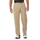 Big & Tall Grand Slam Performance Easy-care Flat-front Golf Pants, Men's, Size: 54x32, Dark Beige