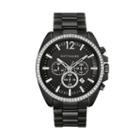 Wittnauer Men's Crystal Stainless Steel Chronograph Watch, Black