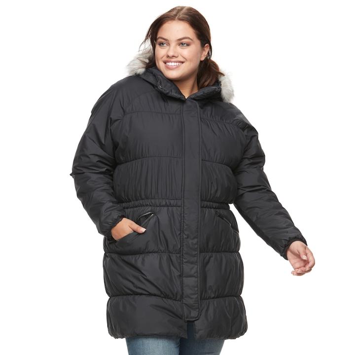 Plus Size Columbia Sparks Lake Thermal Coil Hooded Anorak Jacket, Women's, Size: 1xl, Grey (charcoal)