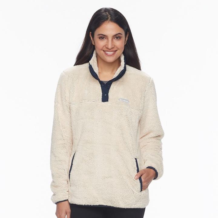 Women's Columbia Double Springs Fleece Pullover Sweatshirt, Size: Xl, White Oth