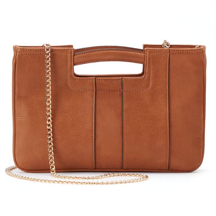 Lc Lauren Conrad Summer Clutch, Women's, Med Brown