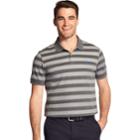 Men's Izod Advantage Sport Flex Classic-fit Striped Performance Polo, Size: Medium, Grey