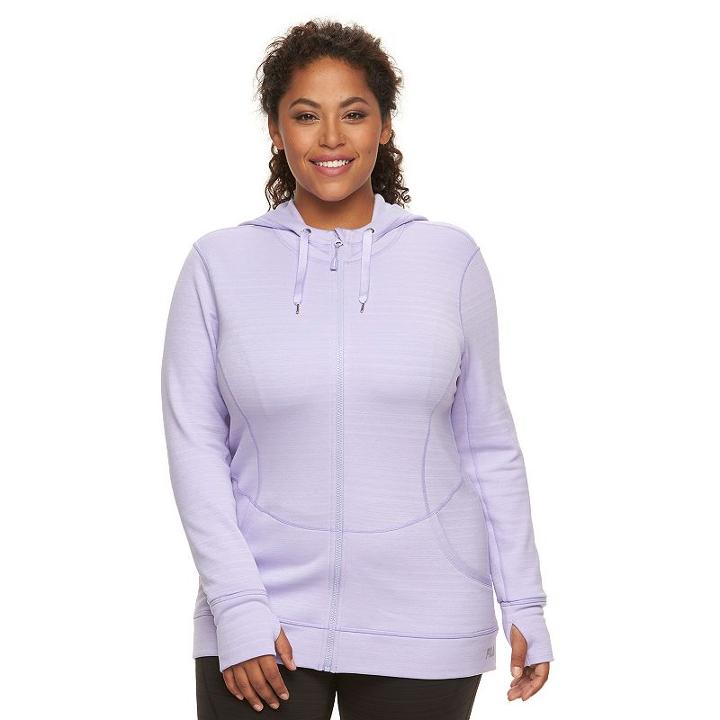 Plus Size Fila Sport&reg; Ultra Strength Zip-front Hoodie, Women's, Size: 1xl, Lt Purple