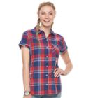 Juniors' So&reg; Print Shirt, Teens, Size: Small, Med Red