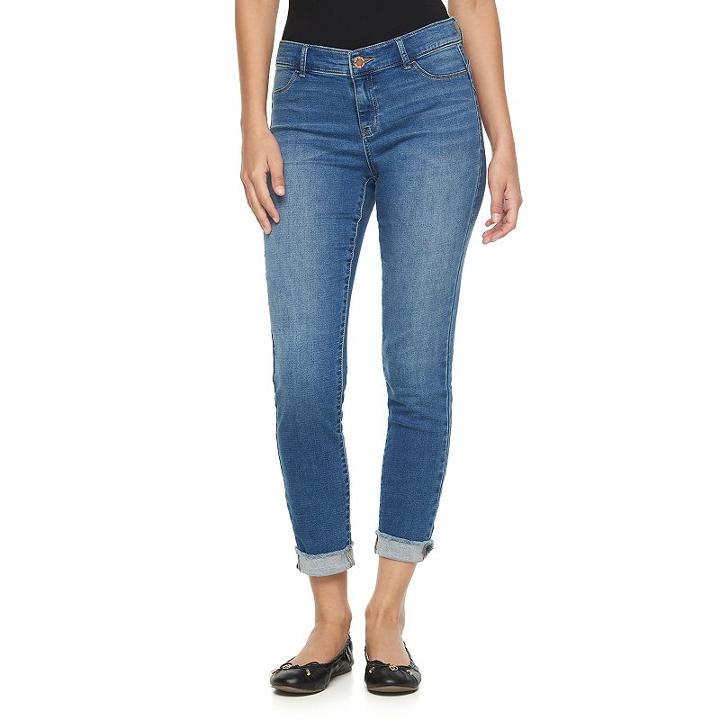 Women's Juicy Couture Released Hem Skinny Jeans, Size: 2 - Regular, Med Blue