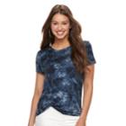 Juniors' Cloud Chaser Patriotic Knot Front Tee, Teens, Size: Large, Blue