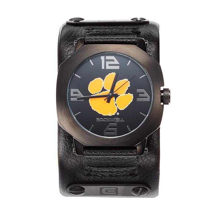 Rockwell Clemson Tigers Assassin Leather Watch - Men, Black