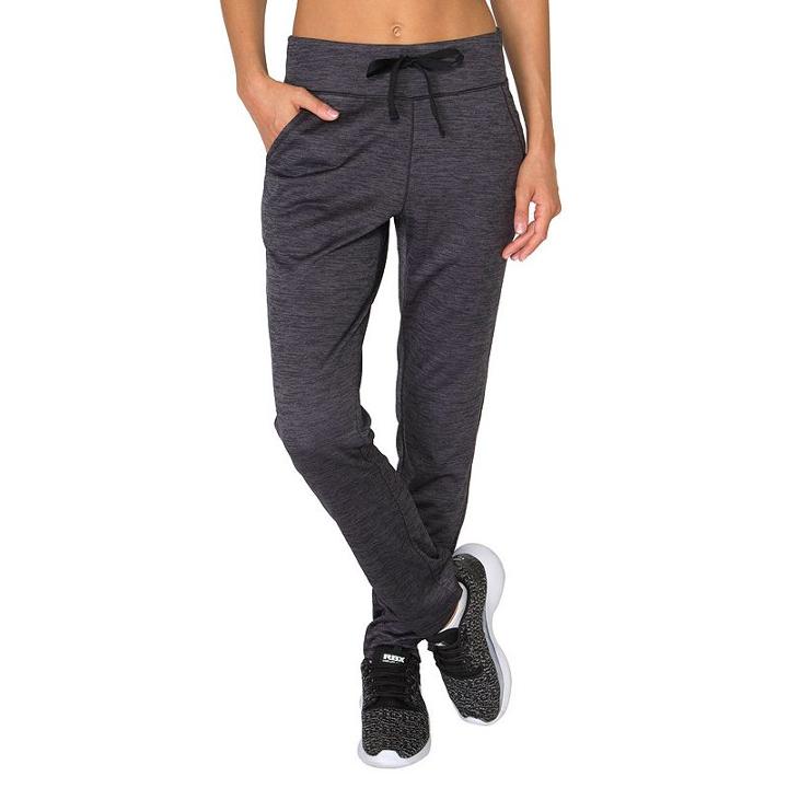 Women's Rbx Striated Fleece Pants, Size: Medium, Black