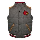 Men's Franchise Club Louisville Cardinals Legacy Reversible Vest, Size: Small, Grey