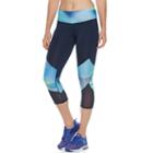 Women's Tek Gear&reg; Power Mesh Running Capris, Size: Xs, Blue