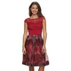 Petite Chaya Lace Fit & Flare Dress, Women's, Size: 14 Petite, Red