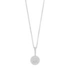 Simply Vera Vera Wang Sterling Silver 1/2 Carat T.w. Diamond Circle Pendant Necklace, Women's, Size: 18, White