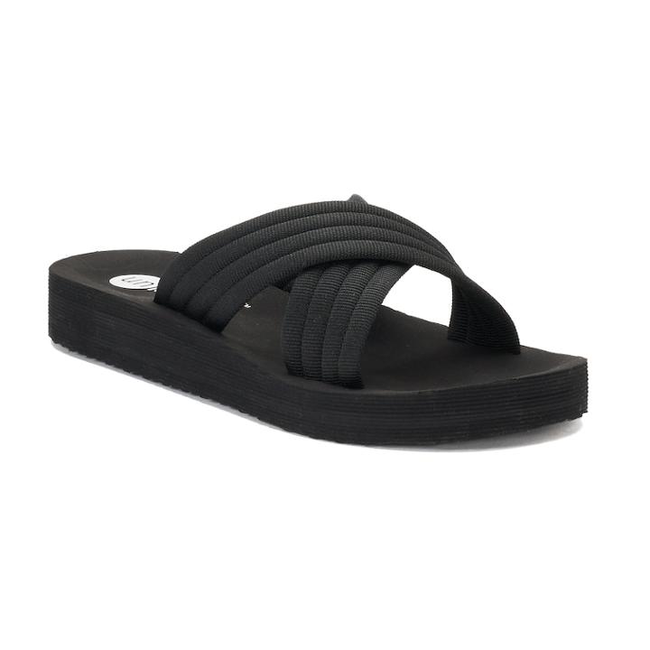 Unleashed By Rocket Dog Mora Women's Criss-cross Slide Sandals, Size: Medium (8), Black