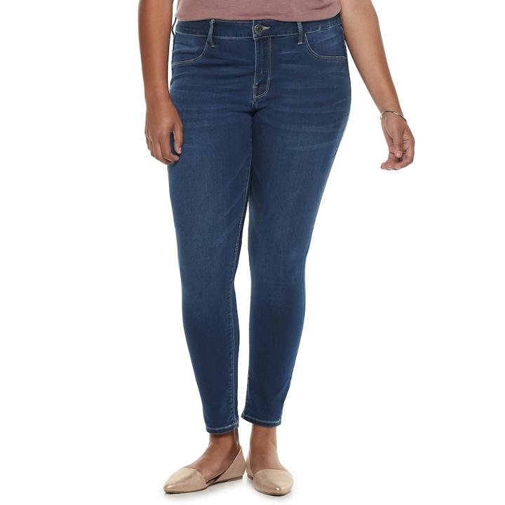 Juniors' Plus Size So&reg; Low-rise Ultimate Jeggings, Teens, Size: 24 W, Med Blue