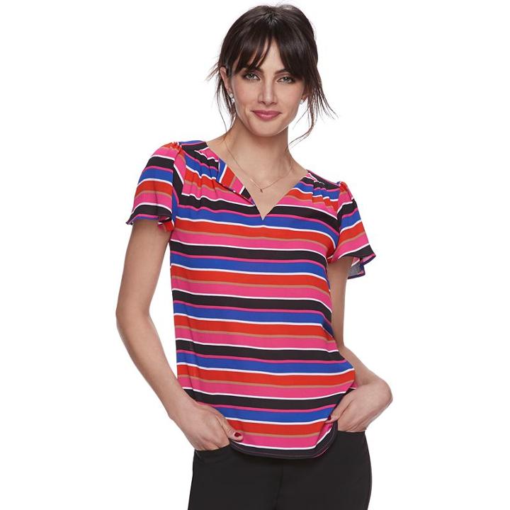 Women's Elle™ Chiffon High-low Hem Top, Size: Xl, Dark Pink