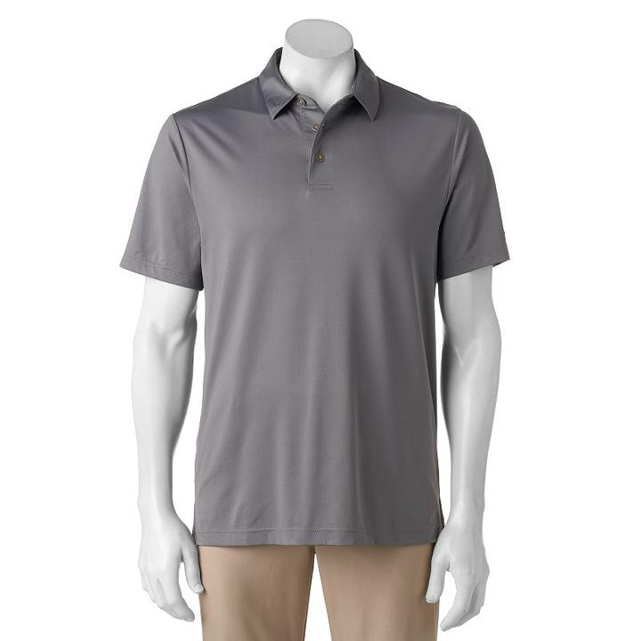 Men's Grand Slam Slim-fit Motionflow 360 Stretch Performance Polo, Size: Large, Med Grey