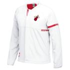 Men's Adidas Miami Heat On-court Henley Jacket, Size: Medium, White