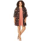Juniors' Plus Size Wallflower Solid Swing Dress & Kimono Set, Teens, Size: 3xl, Drk Purple