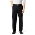 Men's Dockers&reg; Signature Khaki Lux Relaxed-fit Stretch Pleated Pants D4, Size: 38x29, Black
