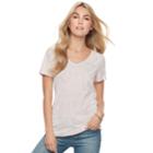 Women's Sonoma Goods For Life&trade; Essential V-neck Tee, Size: Xl, Dark Pink