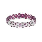 Sterling Silver Rhodolite Garnet Eternity Ring, Women's, Size: 9, Pink