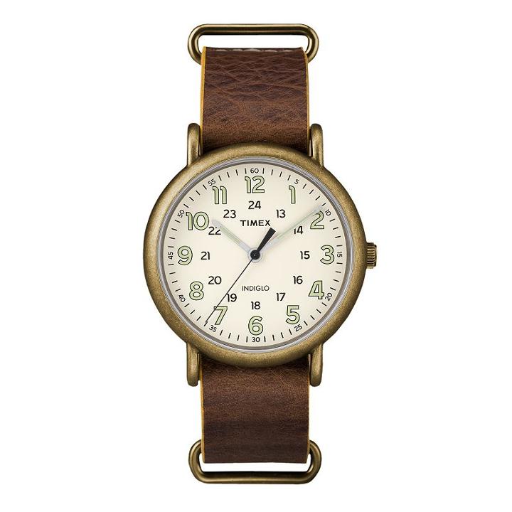 Timex Men's Weekender Leather Watch - Tw2p85700jt, Size: Large, Brown