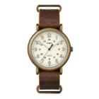 Timex Men's Weekender Leather Watch - Tw2p85700jt, Size: Large, Brown