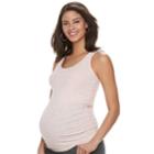Maternity A:glow Ruched Tank, Women's, Size: L-mat, Light Pink