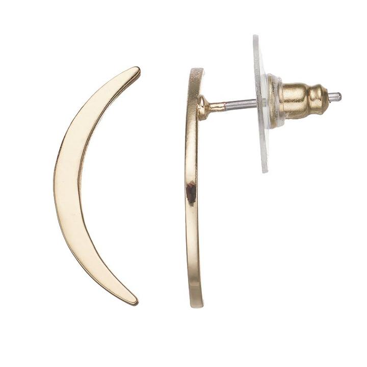 Lc Lauren Conrad Crescent Drop Earrings, Women's, Gold
