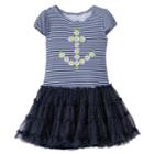 Girls 4-6x Nanette Daisy Anchor Dress, Girl's, Size: 5, Blue (navy)
