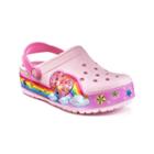 Crocs Crocslights Rainbow Heart Kids' Light-up Clogs, Girl's, Size: 1, Pink
