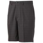 Men's Haggar&reg; Cool 18&reg; Windowpane Performance Shorts, Size: 38, Grey