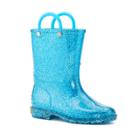 Western Chief Glitter Toddler Girls' Waterproof Rain Boots, Size: 10 T, Turquoise/blue (turq/aqua)