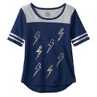 Girls 7-16 & Plus Size So&reg; Sequin Graphic Varsity Tee, Girl's, Size: 7-8, Blue