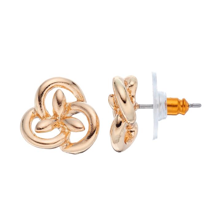 Napier Entwined Flower Stud Earrings, Women's, Gold