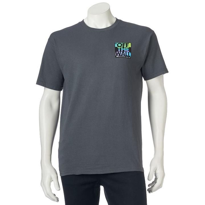 Men's Vans Logo Tee, Size: Small, Dark Grey