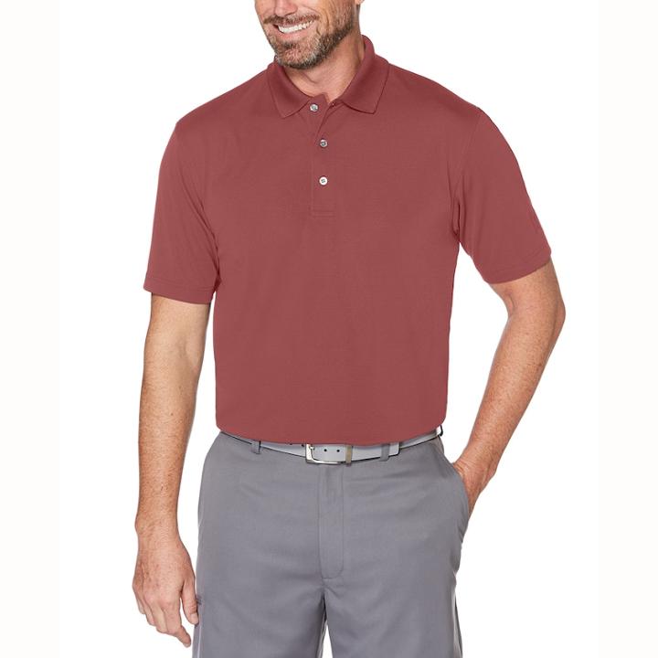 Men's Grand Slam Textured Polo, Size: Small, Purple