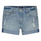 Girls 7-16 Levi's Ripped Boyfriend Denim Shortie Shorts, Girl's, Size: 14, Light Blue