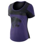 Women's Nike Kansas State Wildcats Enzyme-washed Colorblock Tee, Size: Large, Multicolor